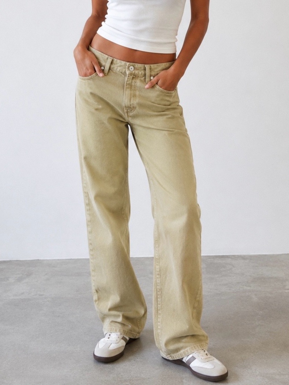 Cotton On Straight Leg Jeans in Light Yellow
